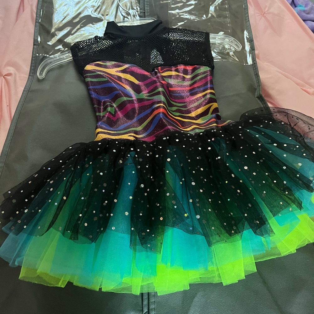 Colorful Zebra Print Kids Costume - Picture 2 of 2